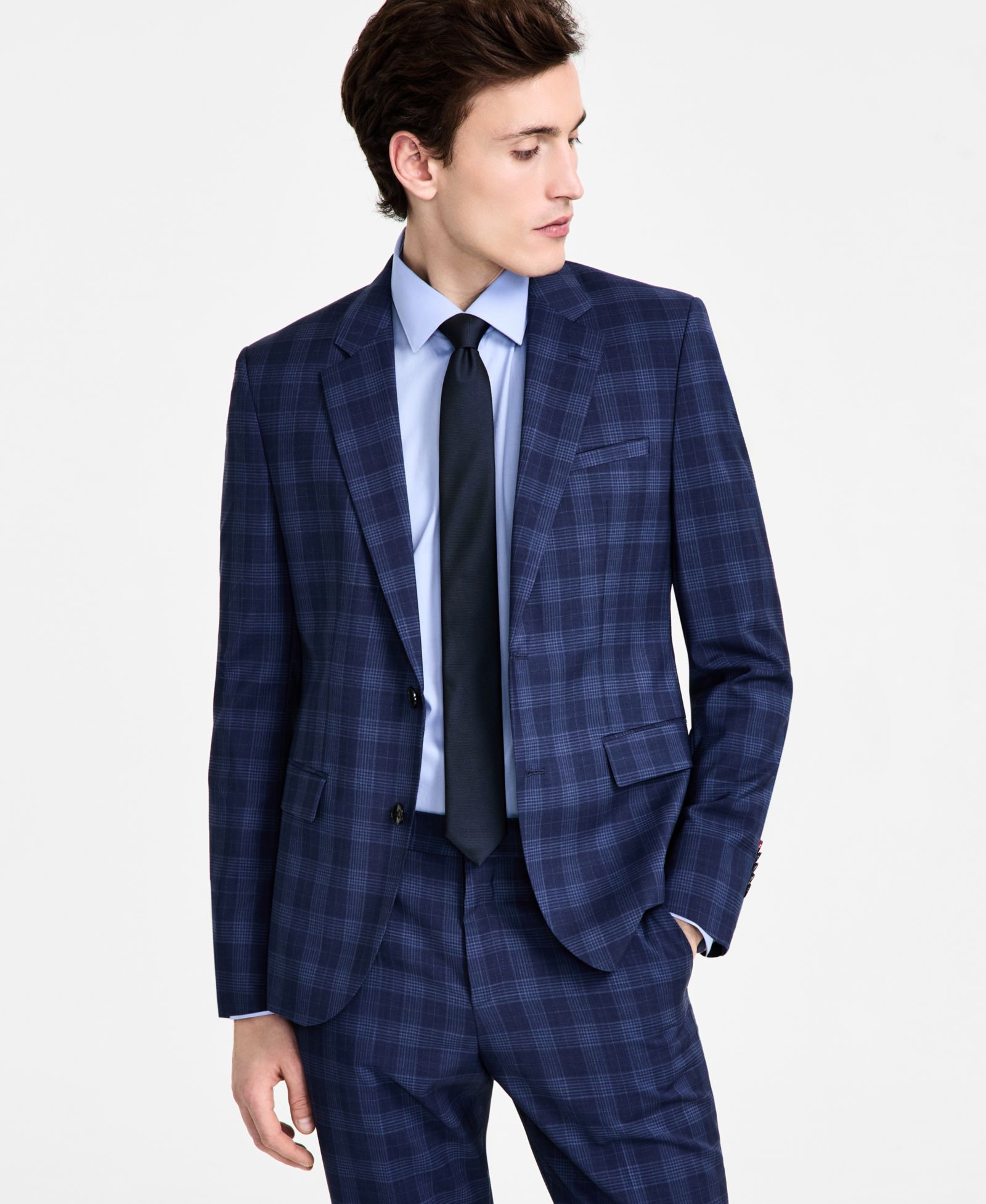HUGO by Hugo Boss Мужской шерстяной клетчатый пиджак Modern-Fit