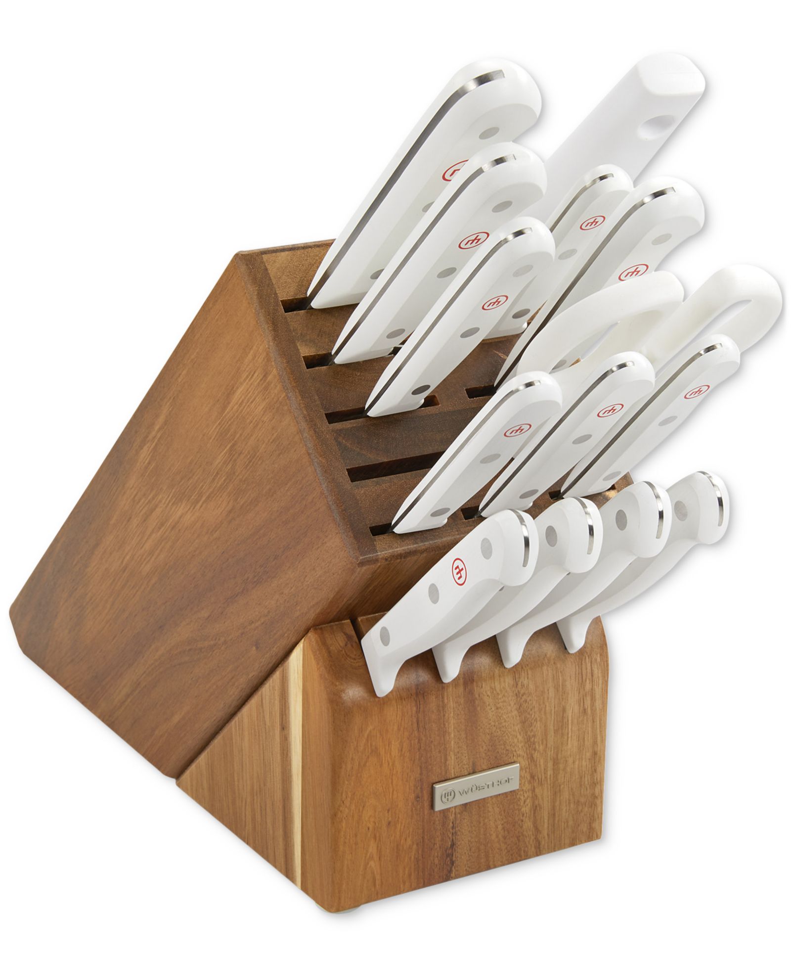 Wüsthof Gourmet White 16-Pc. Knife Set with Block
