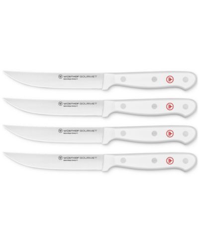 Набор ножей для стейка Wüsthof Gourmet White 4-Pc. Steel