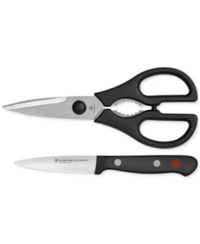 Wüsthof Gourmet Black Набор из 2 шт: нож для очистки и ножницы