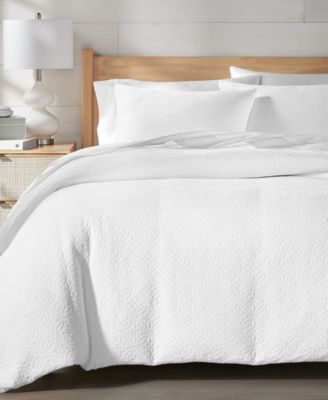 Charter Club Lattice Medallion White 3-Pc. Comforter Set, Full/Queen