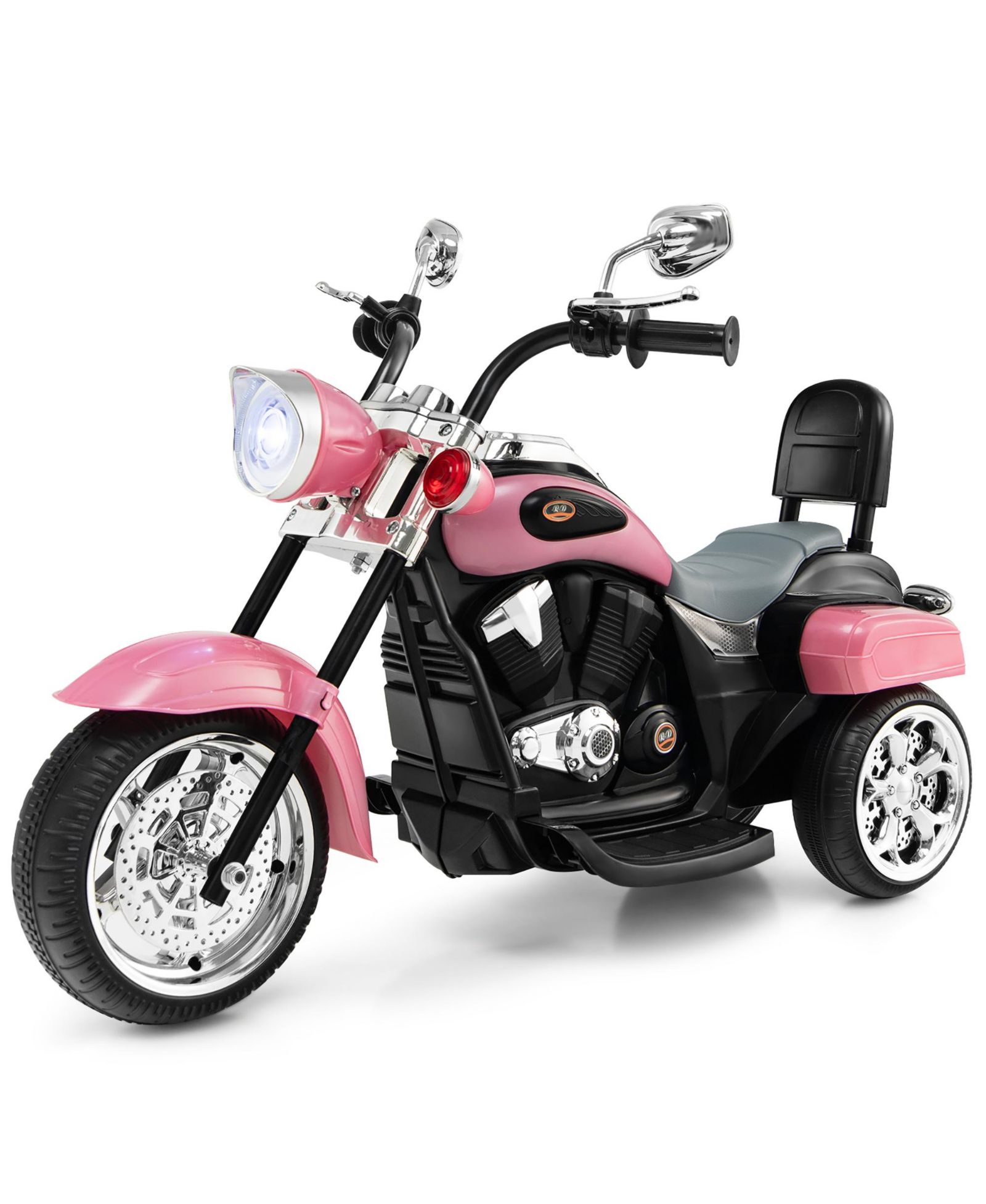 Costway Chopper 3-Wheel Battery-Powered Rechargeable Kids Motorcycle, 44-lb. Capacity, Ages 3+