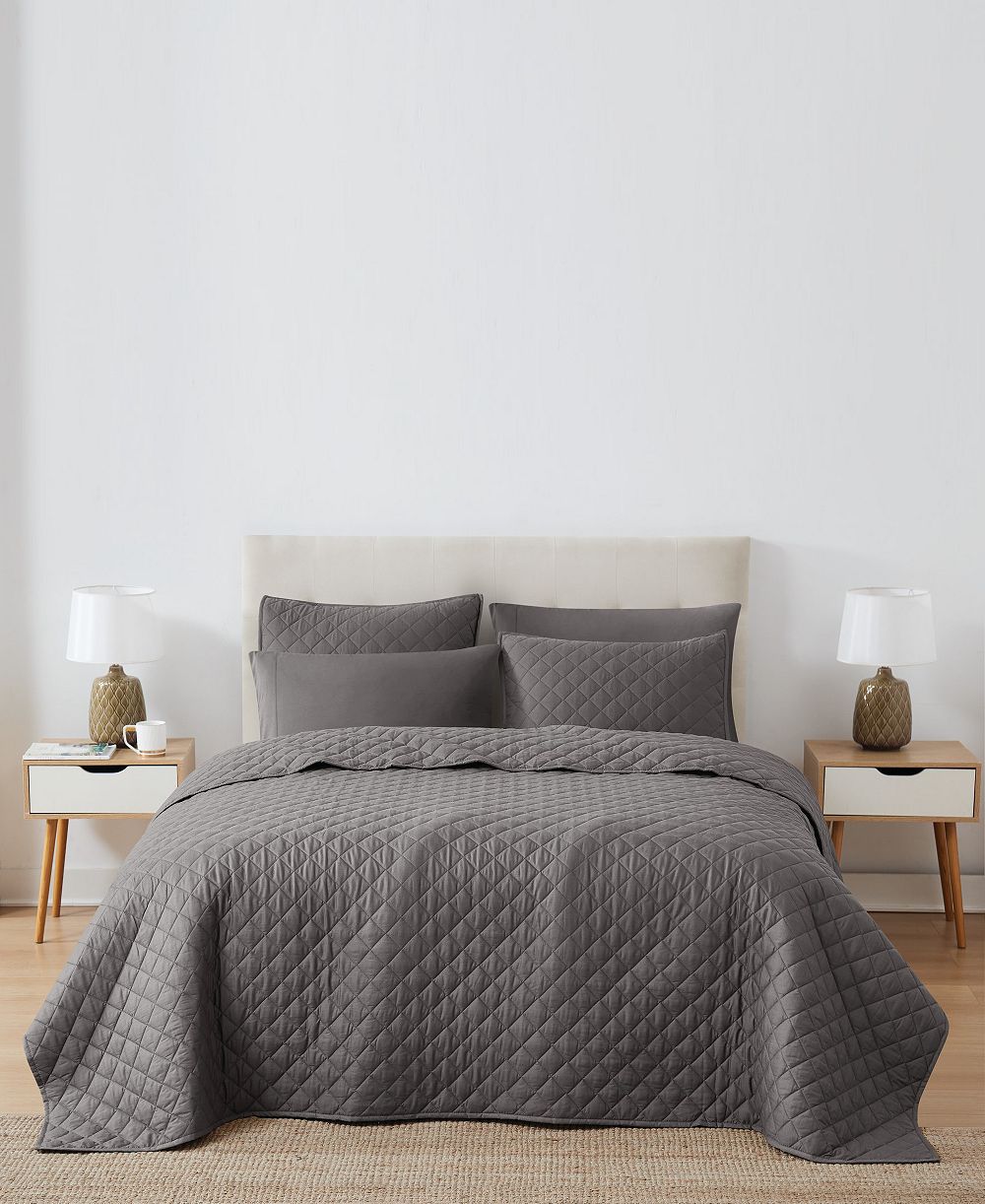 Комплект стеганых покрывал Cannon Oversized Cotton Percale, 3 шт., King