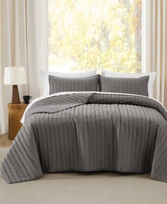 Brooklyn Loom Oversized Cotton Percale 3-Pc. Quilt Set, Full/Queen