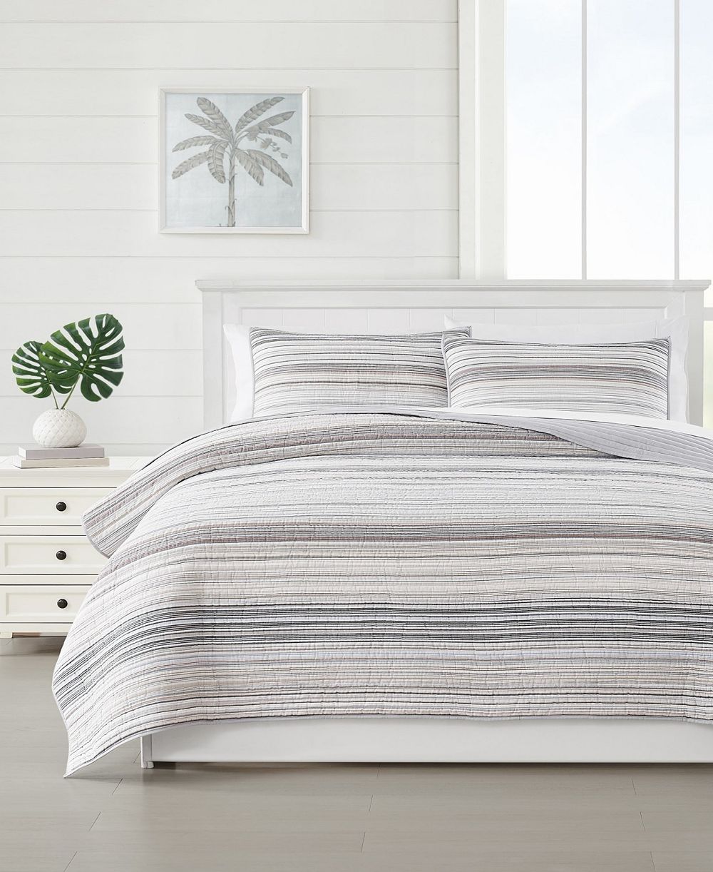 Oceanfront Resort Navarre Yarn Dye Stripe 3-Pc. Quilt Set, Full/Queen