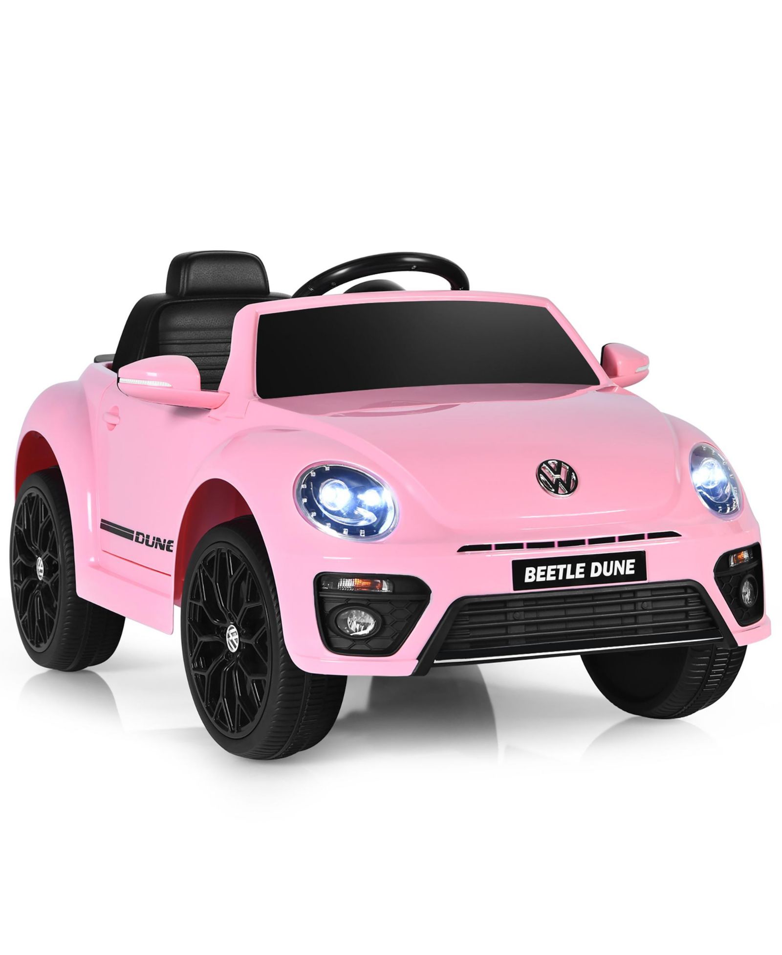 Costway Beetle 12V Licensed Volkswagen Remote Control Ride-On Car, 66 lb. Capacity, Ages 3-8