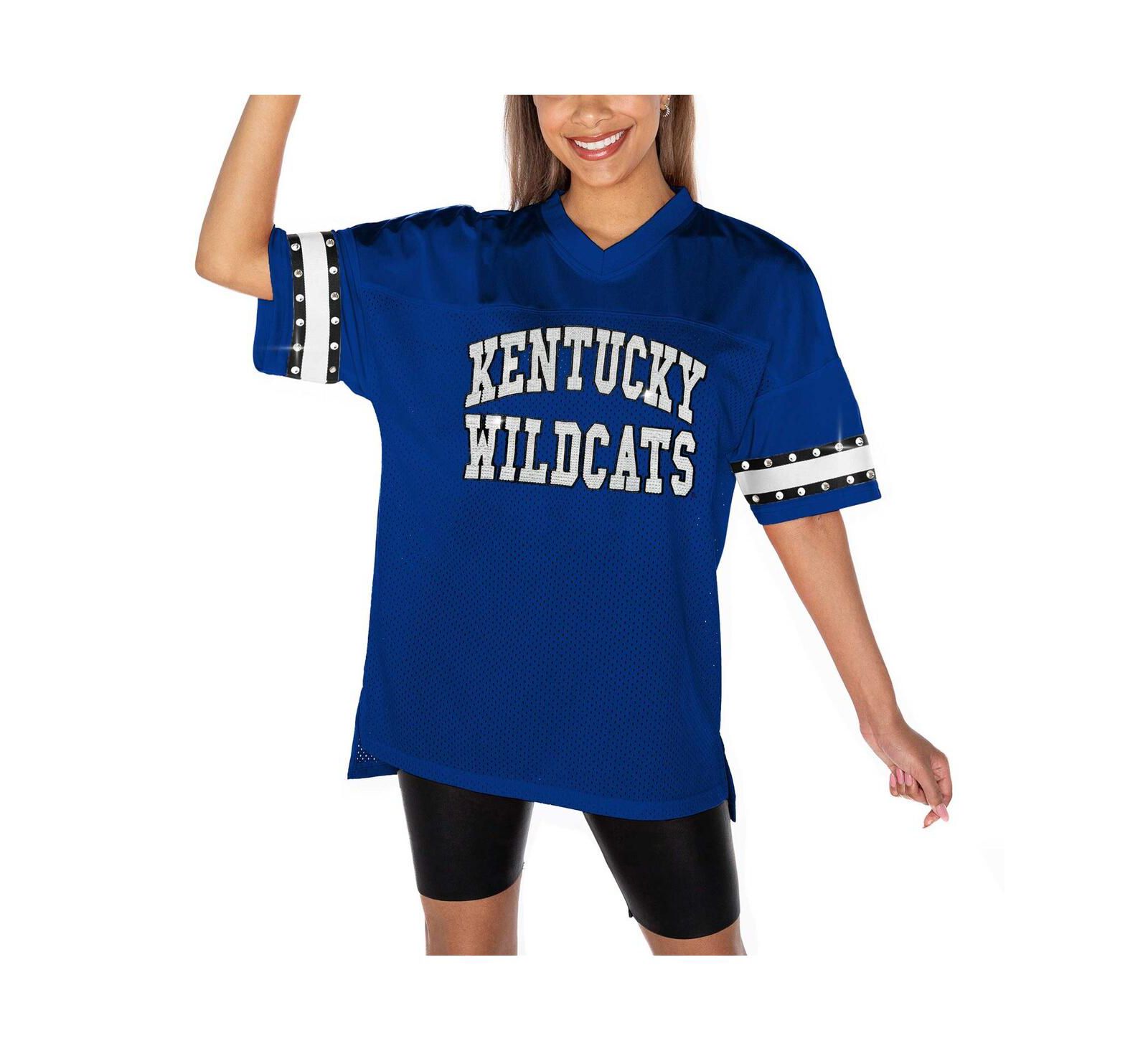 Gameday Couture Women's Royal Kentucky Wildcats Until Kickoff Rhinestone Fashion T-Shirt