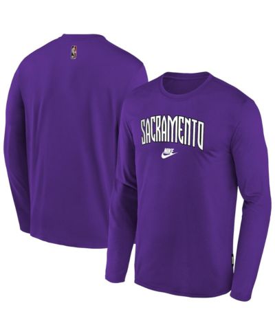 Nike Big Boys and Girls Purple Sacramento Kings Hardwood Classics Long Sleeve T-Shirt