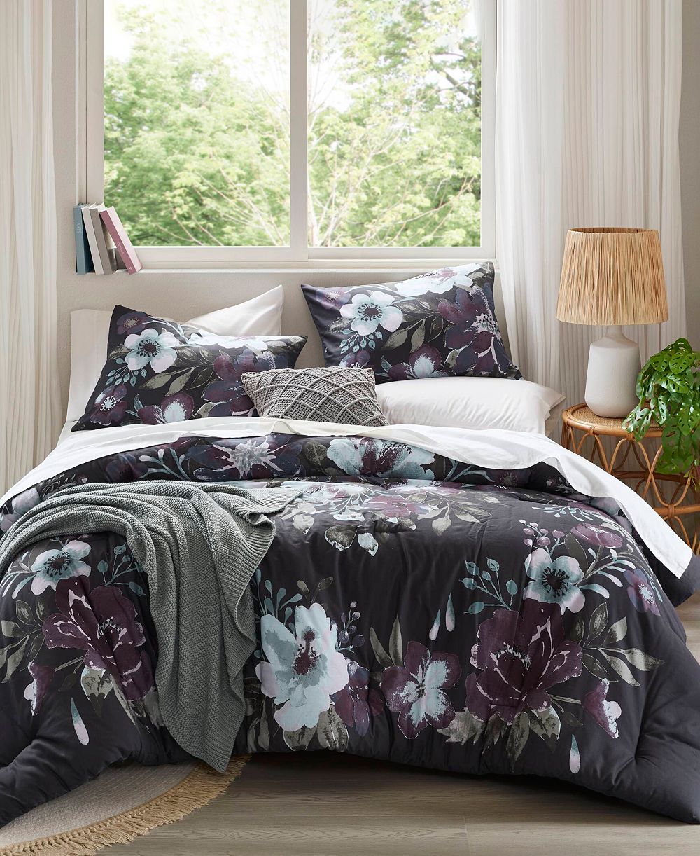 Madison Park Jolene Floral 3-Pc. Comforter Set, Full/Queen