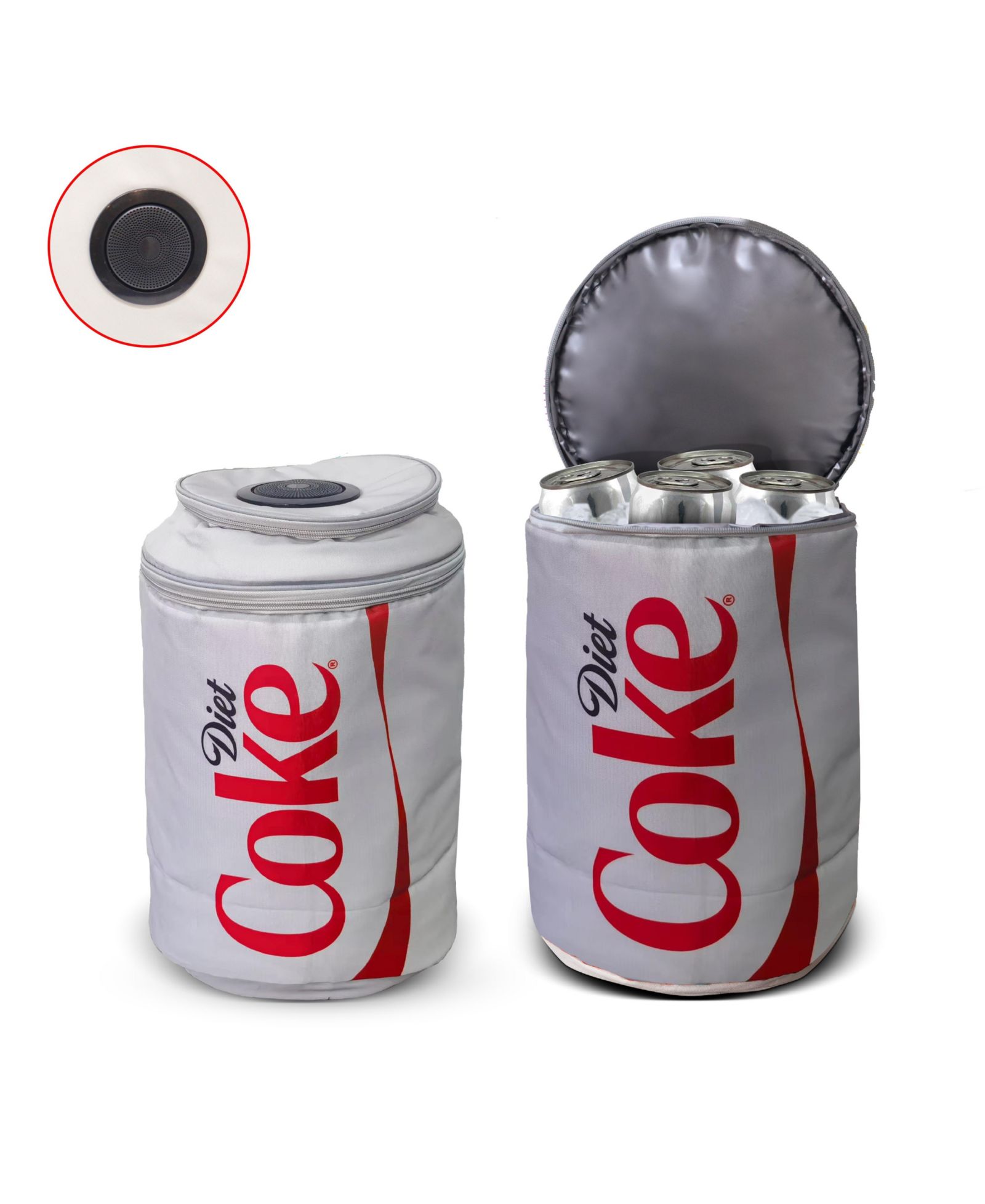 Diet Coke Can-Shaped 24-Can Cooler Bag 6-Hour Battery Bluetooth Speaker