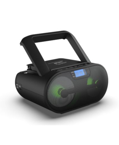 Riptunes Radio радио MP3 CD бумбокс, Aux, Bluetooth, USB/SD, пульт ДУ, розовый