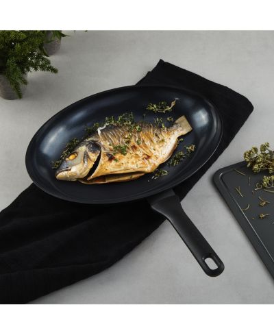 BergHOFF DiNA Helix Aluminum Nonstick Ceramic Fish Pan, 13.25"
