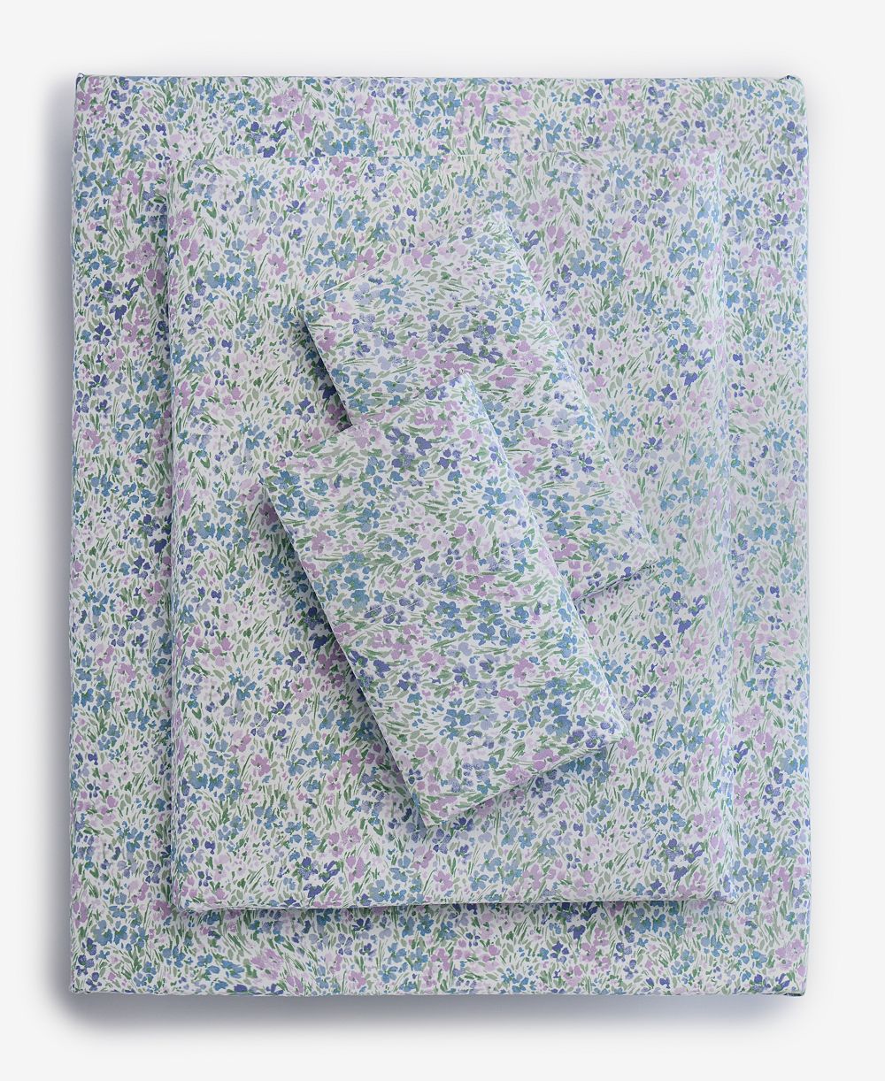 Charter Club Ditsy Floral Printed 550-Thread Count 4-Pc. Sheet Set, Queen, Exclusively at Macy's