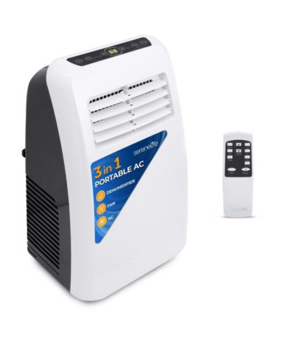 Портативный кондиционер SereneLife, 8,000 BTU, со встроенным осушителем и вентилятором