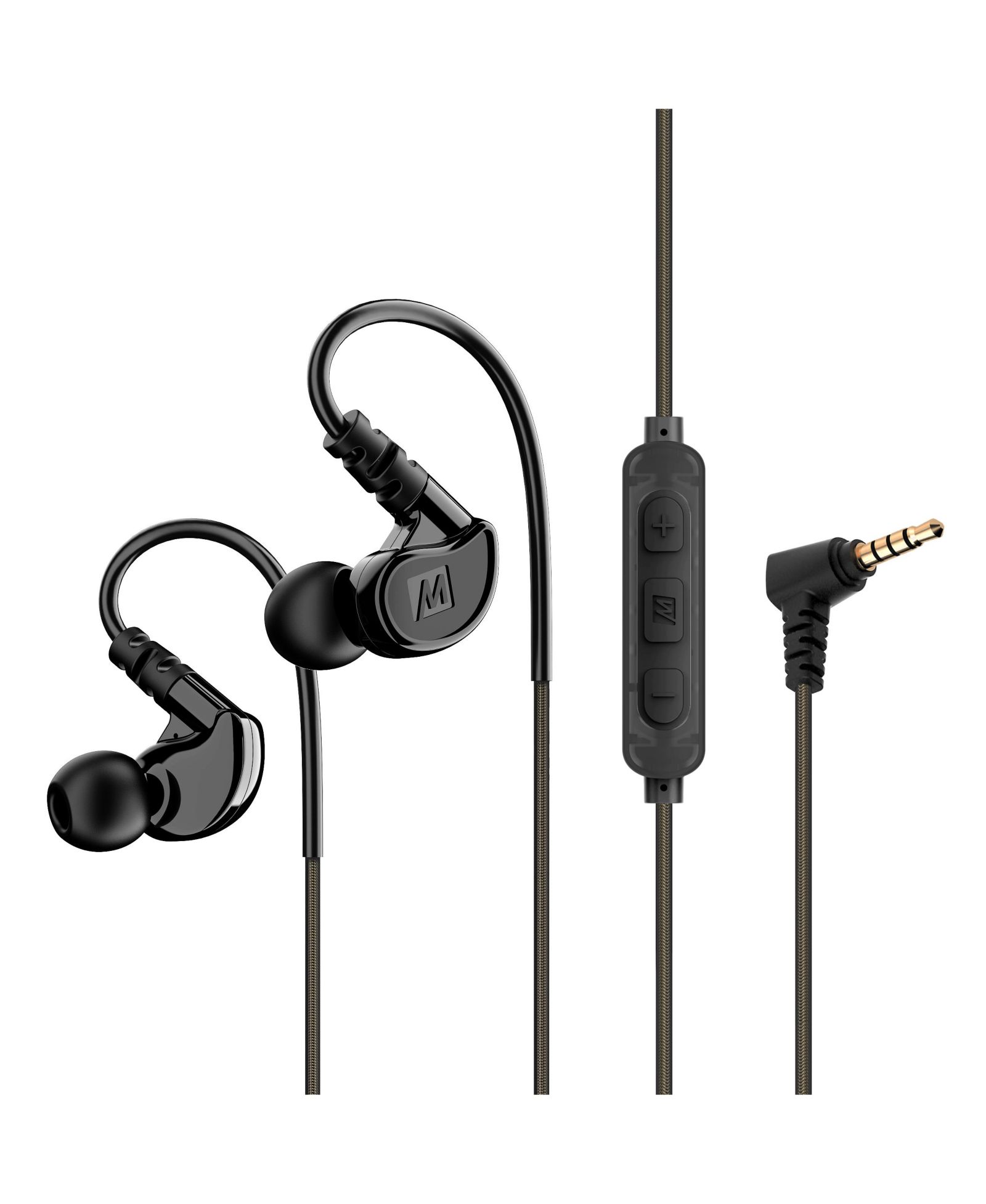 Mee Audio M6 Memory-Wire Earhooks IPX5 Sweat- and Water-Resistant In-Ear Sports Earphones