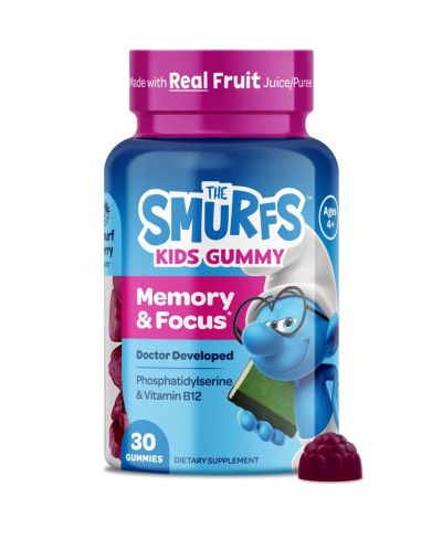 Желе Vitaburst Smurfs Memory and Focus Gummies, Berry Flavored, 30ct