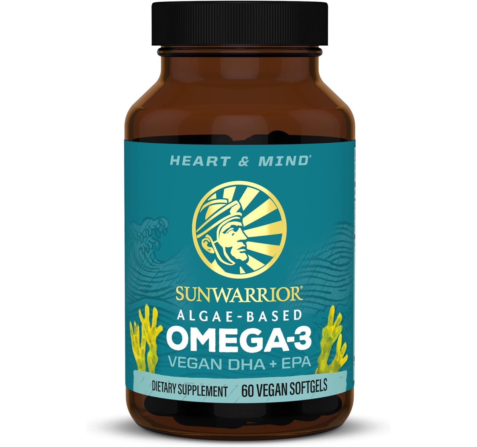 Sunwarrior капсулы Omega 3 для поддержки сердца и мозга, 60 шт