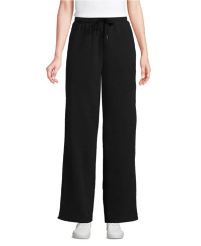 Lands' End Women's Serious Sweats High Rise Relaxed Straight Leg Pants - Set Bottom