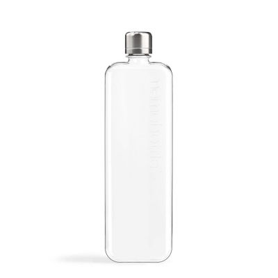 memobottle SLIM 15oz (450ml) — плоская бутылка для воды для сумок, ноутбуков и книг | BPA Free Tritan | современный минимализм | идеально для спортзала и ежедневного использования