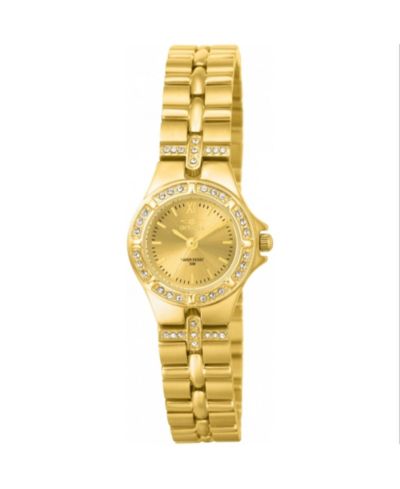 Invicta Женские часы 0134 Wildflower Quartz 3 Hand, золотой циферблат