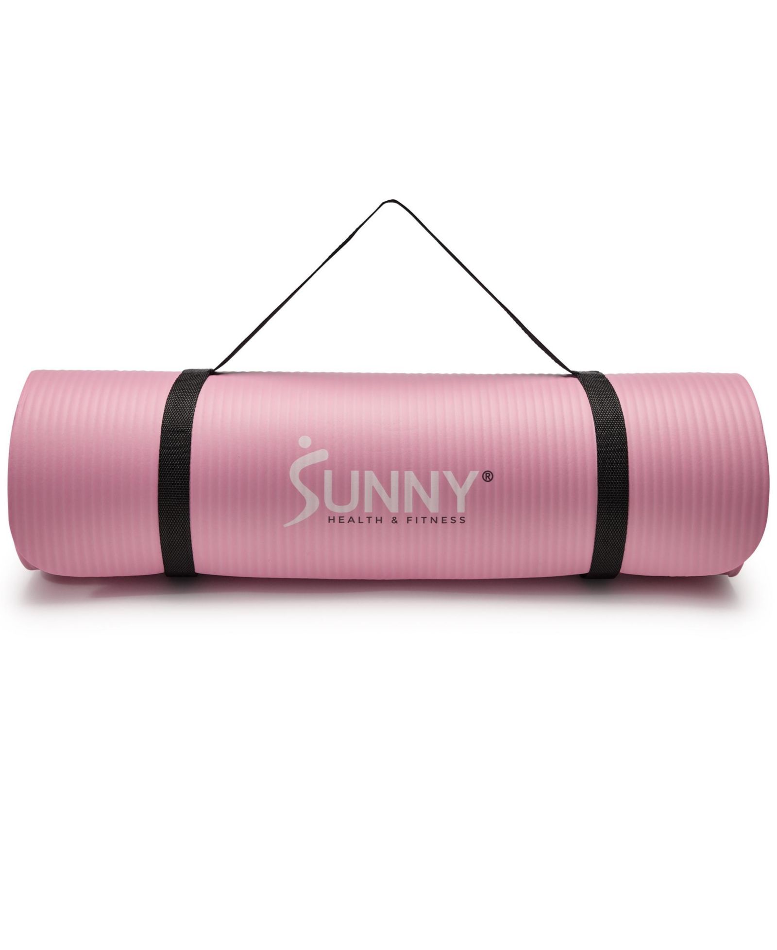 Sunny Health & Fitness Premium 1/2-Inch Extra Thick Exercise Yoga Mat Non-Slip - Pink - 74 x 24 Inches