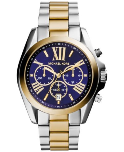Женские часы Michael Kors Bradshaw Chronograph Two-Tone Stainless Steel Bracelet 43mm MK5976
