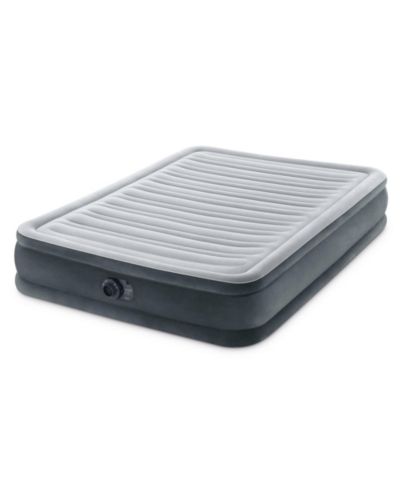 Intex Comfort Deluxe Dura-Beam Plush Air Mattress Bed with Built-In Pump, Full