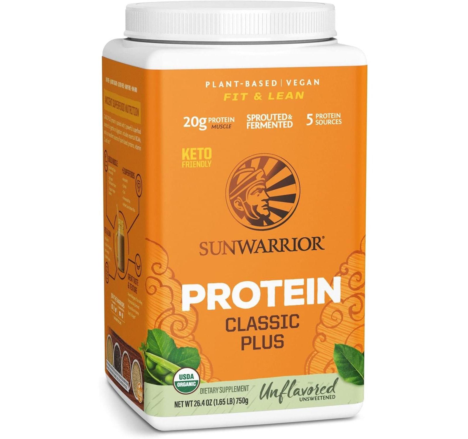 Растительный протеиновый порошок Sunwarrior Classic Plus Unflavored