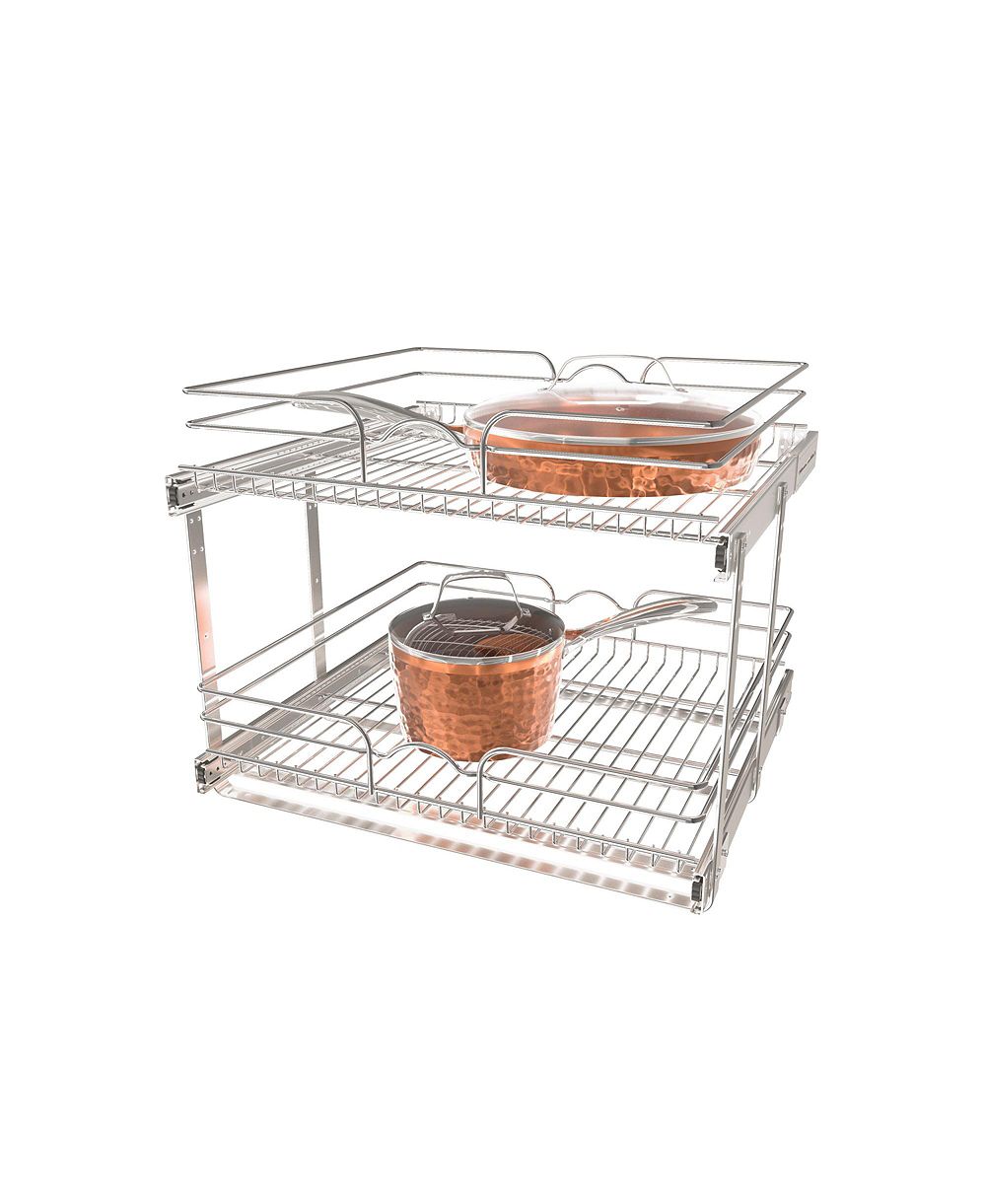 Rev-A-Shelf Kitchen Cabinet Pull Out Shelf Organizer, 24 x 22 In, 5WB2-2422-CR-1