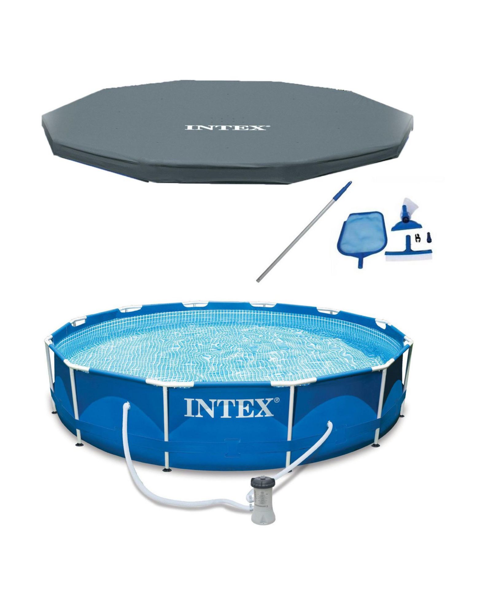 Надувной уличный бассейн Intex Rectangular Frame