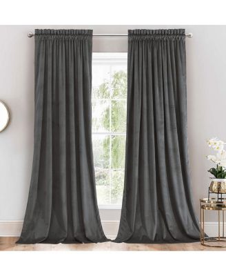 Egyptian Linens тяжелые бархатные шторы, комплект из 2 шт, 52" W x 63" L