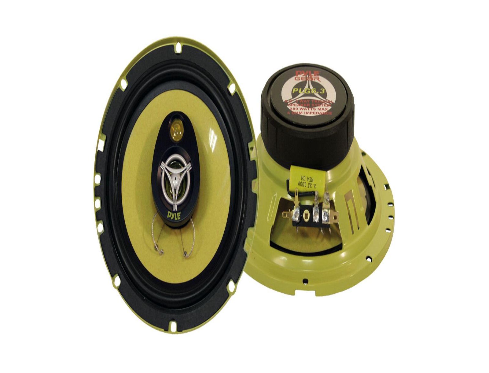 Pyle 280 Watt 6.5" Three-Way Car Speakers