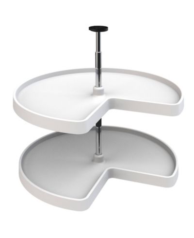 Rev-A-Shelf 28'' Lazy Susan Kidney Polymer 2-полочная, белая, 3472-28-11-52
