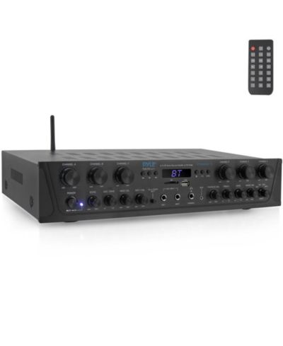 Pyle Bluetooth Home Audio Source Amplifier With FM Radio, MP3/USB/SD/AUX Playback, 6-Channel, 600 Watt