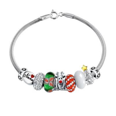 Браслет Bling Jewelry Christmas Holiday Rudolph Reindeer Nana Theme из стерлингового серебра