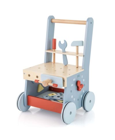 Деревянный бегунок для малышей Costway 2-in-1 с игровым центром