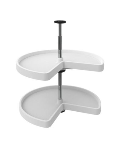 Вращающаяся полка Rev-A-Shelf 24'' Lazy Susan Kidney Polymer 2-Shelf White