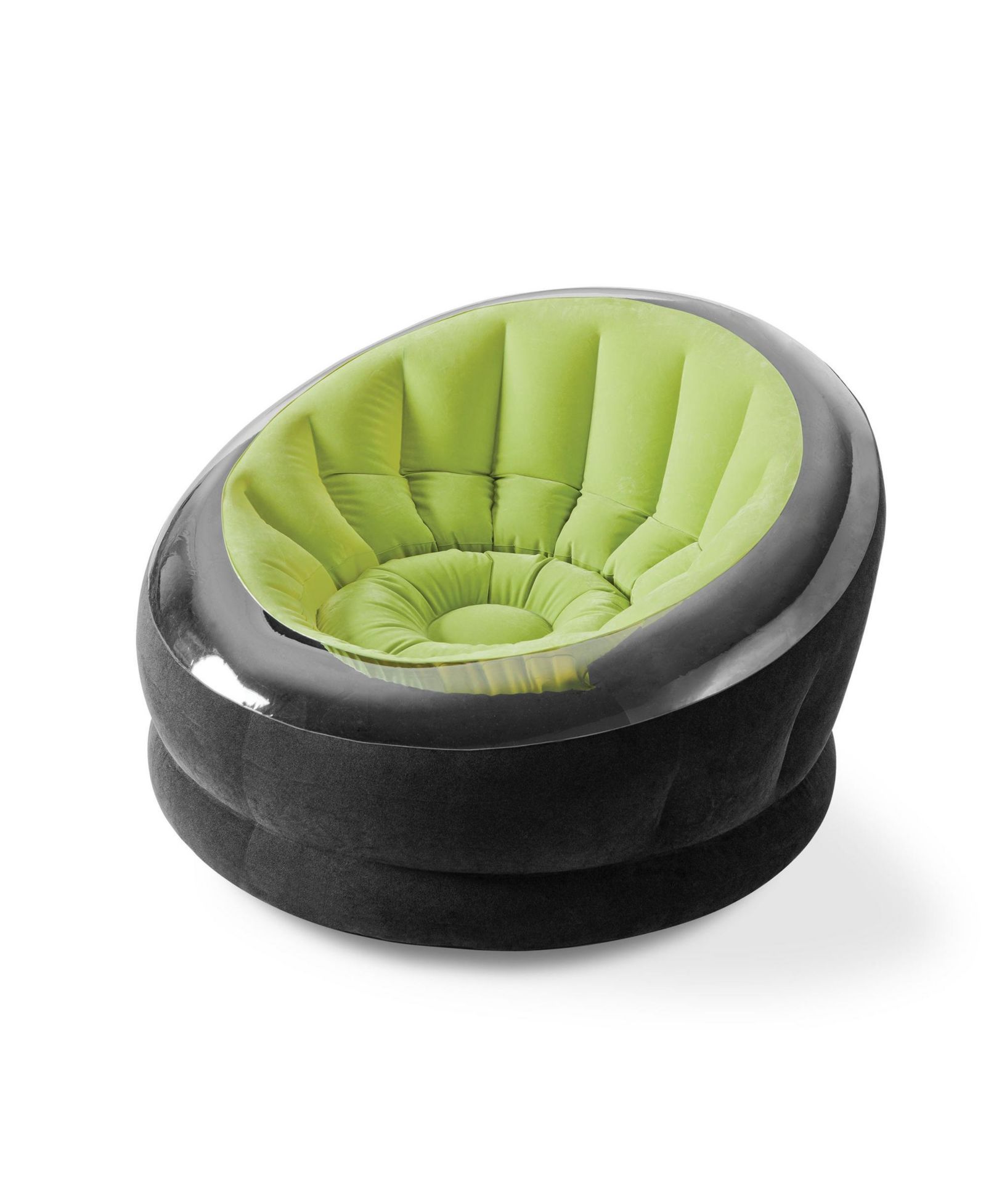 INTEX 68581EP Inflatable Empire Chair, Outdoor Air Lounger with Plush Surface and Portable Design, Comfy Seating for Camping and Travel, Green