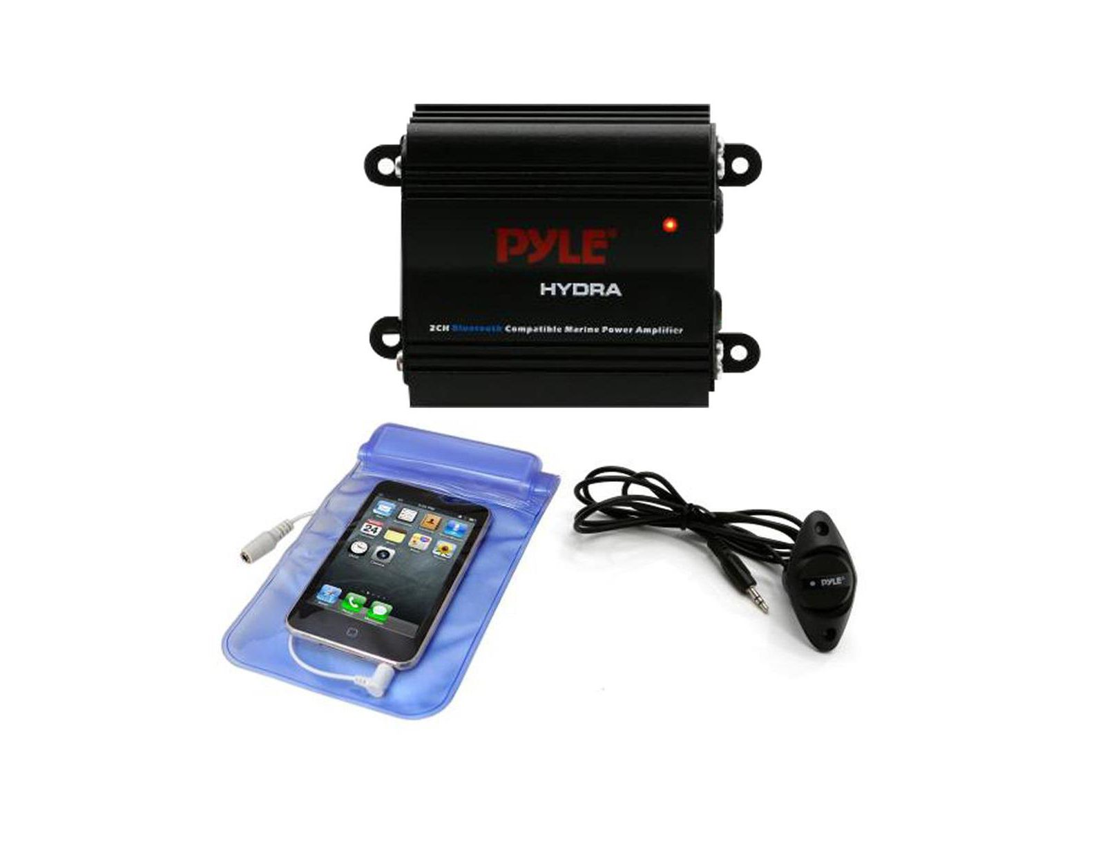 Pyle 2-Channel 300-Watt Bluetooth Marine Waterproof Amplifier
