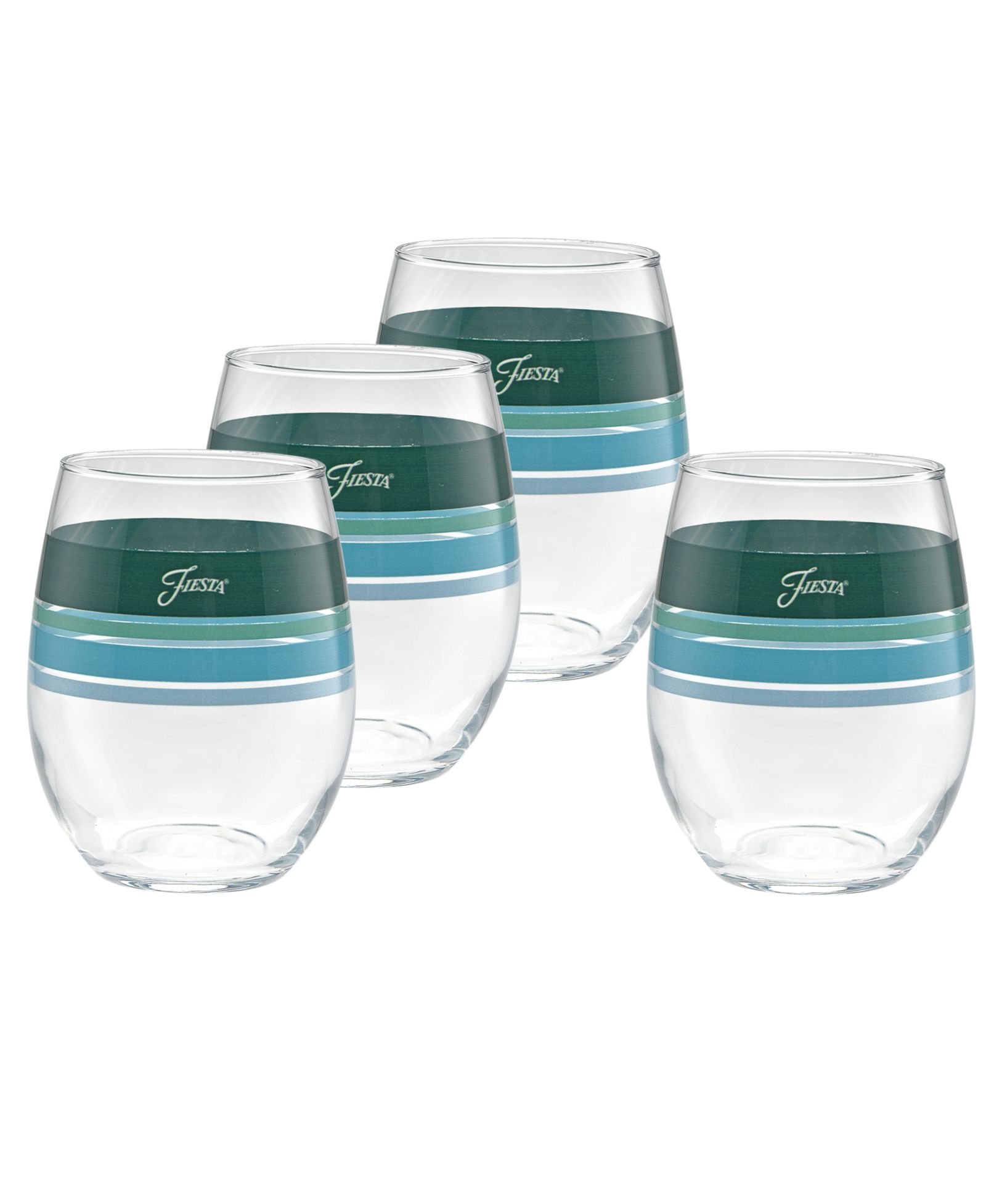 Набор винных бокалов Fiesta Aegean Edgeline Stemless, 4 шт