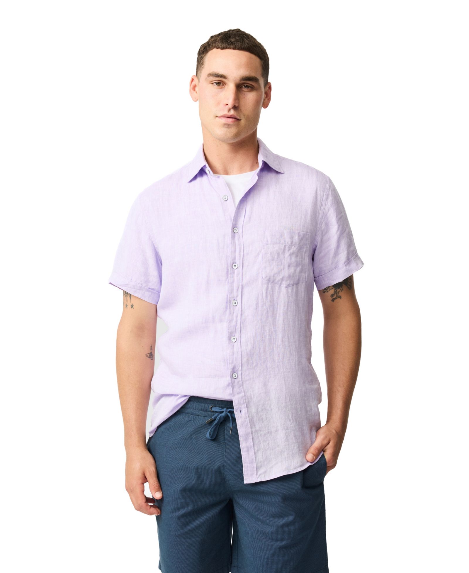 Rodd & Gunn Men's Palm Beach Slim Fit Linen Shirt