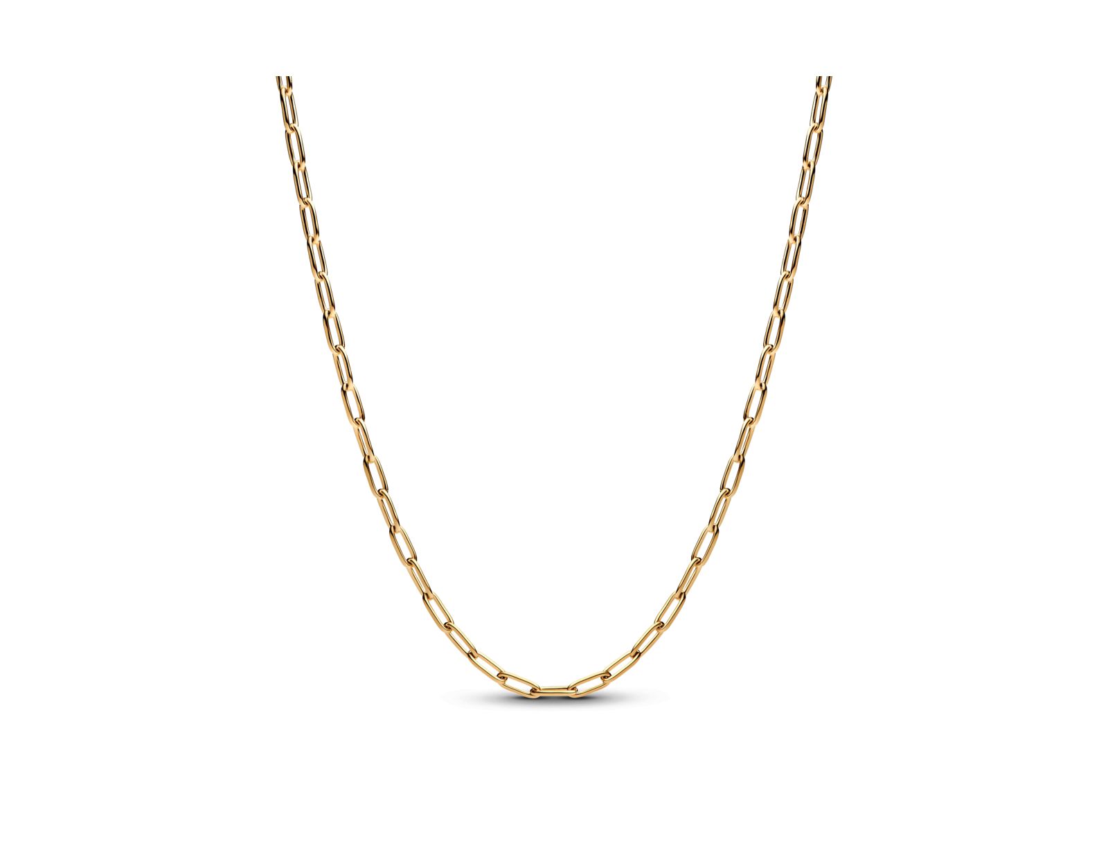 Pandora 14K Gold Plated Elongated Link Chain Necklace