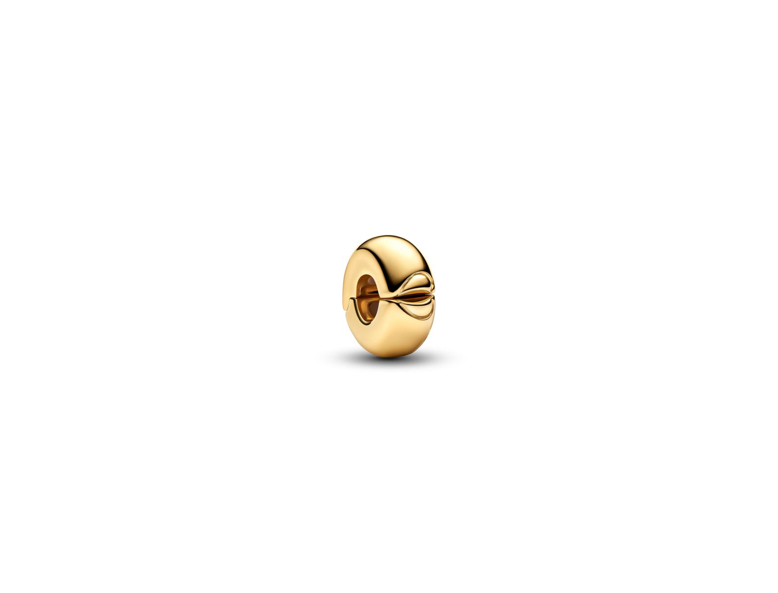 Pandora 14K Gold Plated Round Clip Charms