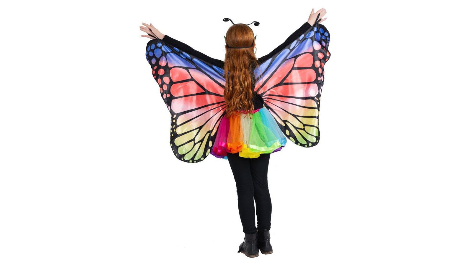 Костюм Dress Up America Butterfly Mask, Wings & Rainbow Tutu для детей