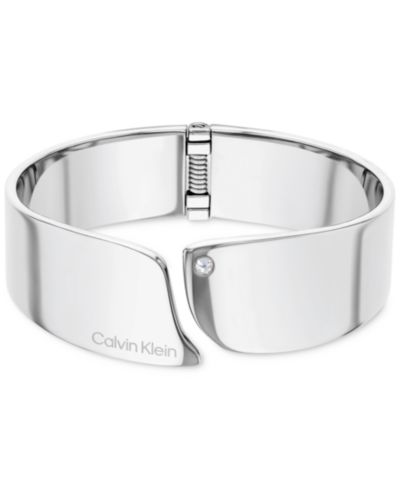 Calvin Klein Браслет-кафф из нержавеющей стали с паве