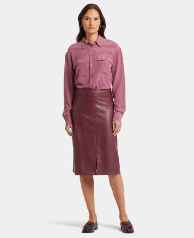 NYDJ Женская Faux Leather A-Line Skirt
