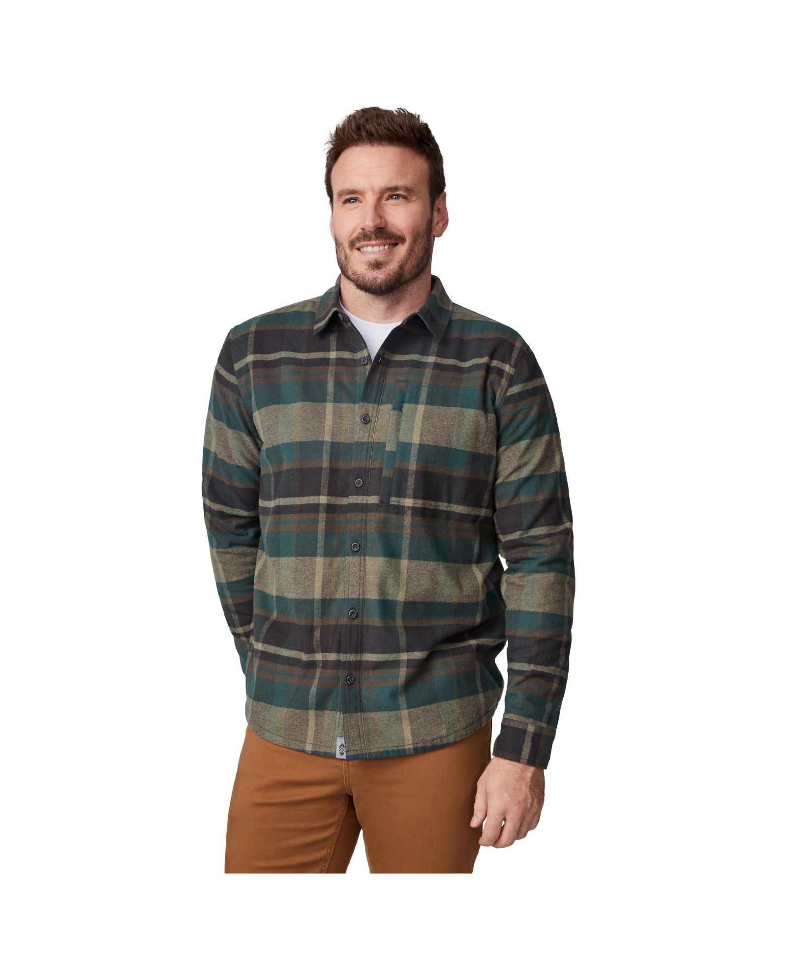 Free Country Мужская фланелевая рубашка Easywear II Fleece Lined Flannel