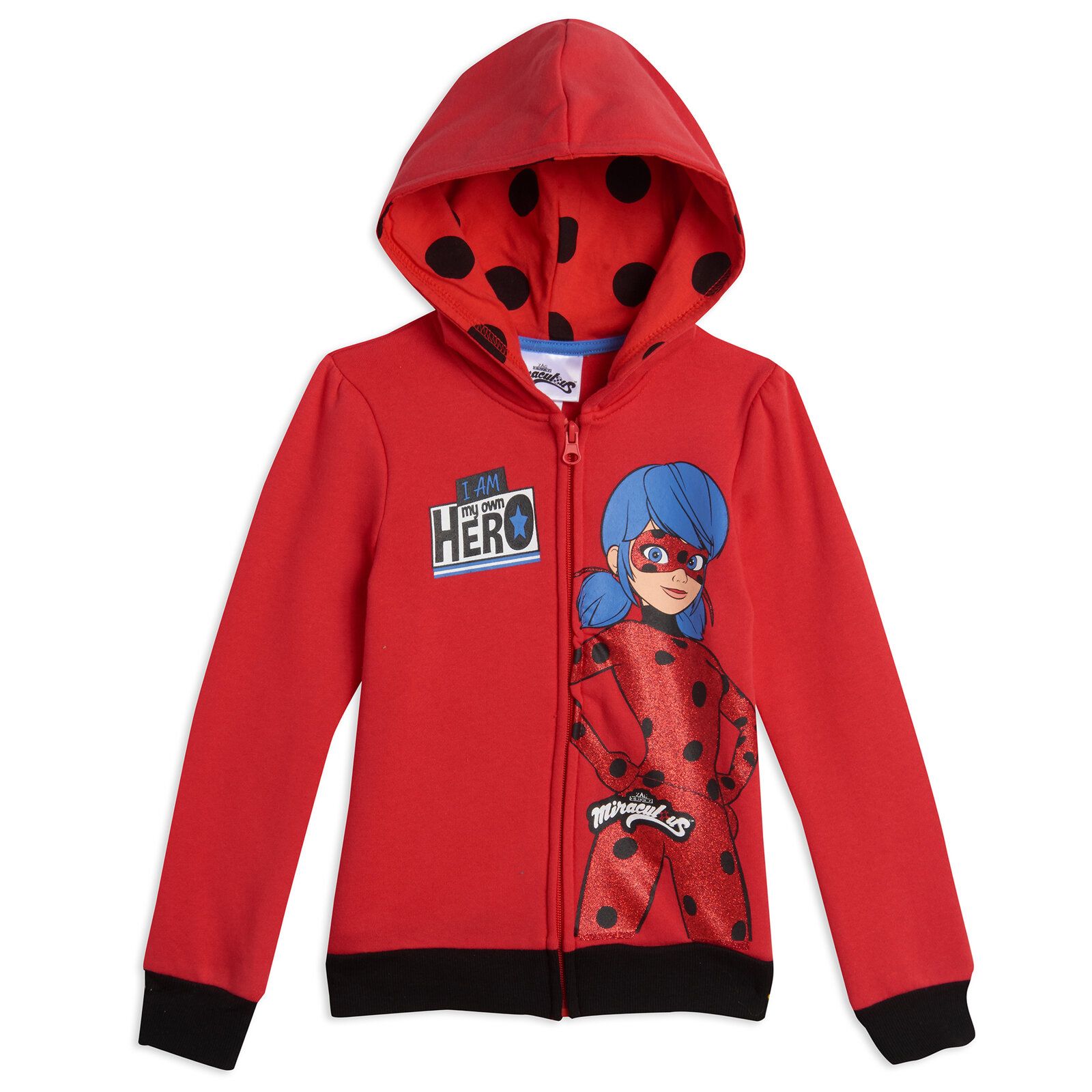 Детское худи Miraculous Ladybug на молнии