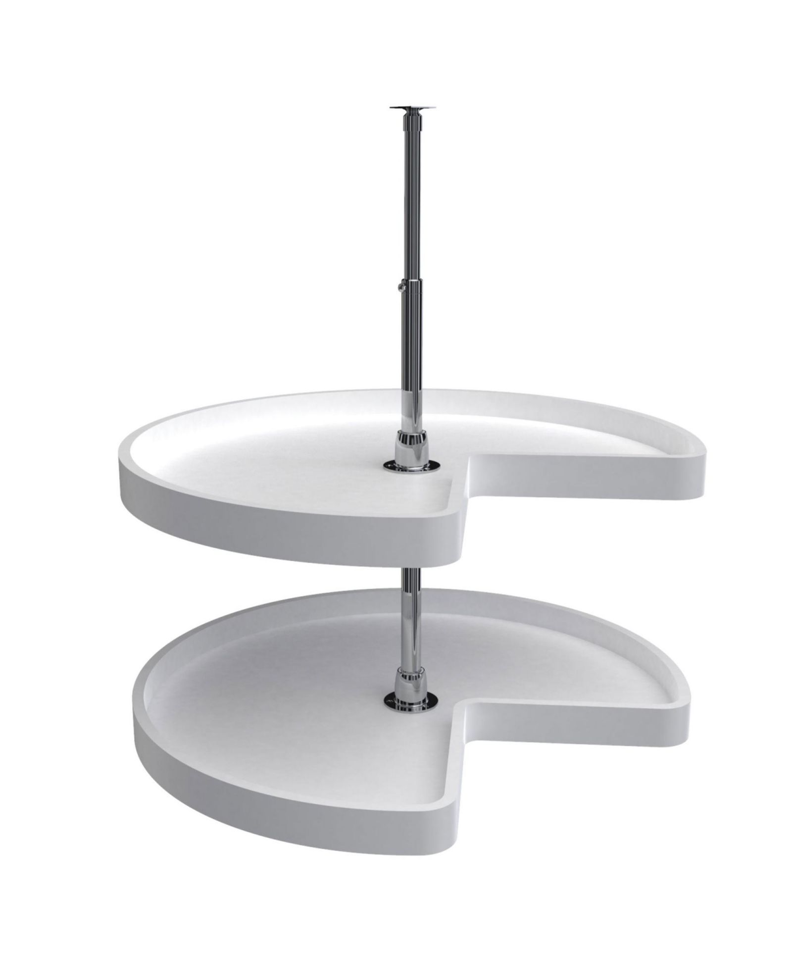 Rev-A-Shelf 28'' Kidney-Shaped Lazy Susan Corner Wall Cabinet Two-Shelf, 6472-28-11-52