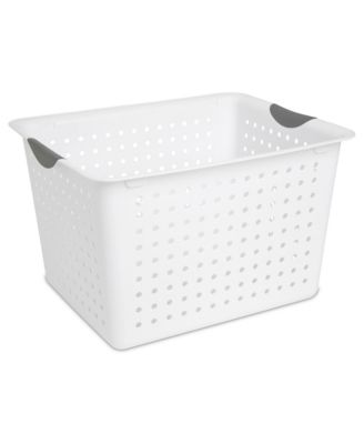 Sterilite Large Deep Durable Ultra Plastic Storage Basket Tote, (6 Pack)